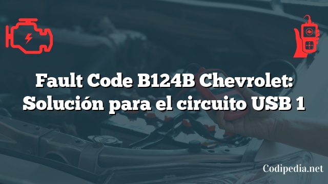 Fault Code B124B Chevrolet: Solución para el circuito USB 1