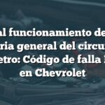 Mal funcionamiento de la memoria general del circuito del odómetro: Código de falla B0550 en Chevrolet