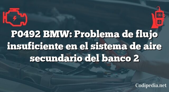 P0492 BMW: Problema de flujo insuficiente en el sistema de aire secundario del banco 2