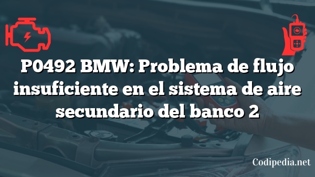 P0492 BMW: Problema de flujo insuficiente en el sistema de aire secundario del banco 2