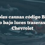 Posibles causas código B2537: Circuito bajo luces traseras niebla Chevrolet