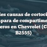 Posibles causas de cortocircuito en lámpara de compartimento de pasajeros en Chevrolet (Código B2555)