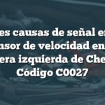 Posibles causas de señal errática del sensor de velocidad en rueda delantera izquierda de Chevrolet: Código C0027