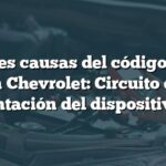 Posibles causas del código B1328 en Chevrolet: Circuito de alimentación del dispositivo alto