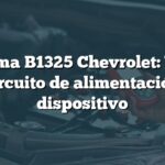 Problema B1325 Chevrolet: Voltaje circuito de alimentación dispositivo