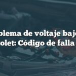 Problema de voltaje bajo en Chevrolet: Código de falla B1103