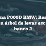 Problema P000D BMW: Respuesta lenta en árbol de levas escape 'B' banco 2