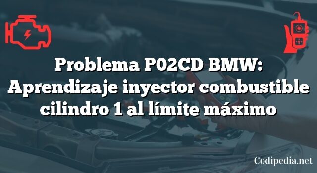 Problema P02CD BMW: Aprendizaje inyector combustible cilindro 1 al límite máximo