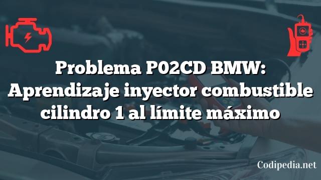 Problema P02CD BMW: Aprendizaje inyector combustible cilindro 1 al límite máximo