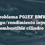 Problema P02EF BMW: Rango/rendimiento inyector combustible cilindro 2