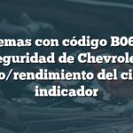 Problemas con código B0686 en seguridad de Chevrolet: Rango/rendimiento del circuito indicador