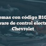 Problemas con código B101D en hardware de control electrónico Chevrolet