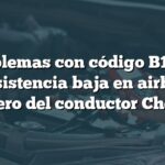 Problemas con código B1347: Resistencia baja en airbag delantero del conductor Chevrolet