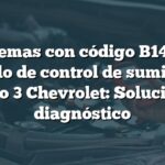 Problemas con código B1410 en módulo de control de suministro circuito 3 Chevrolet: Soluciones y diagnóstico