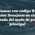 Problemas con código B1440 Chevrolet: Desajuste en circuitos de entrada del modo de potencia principal