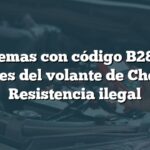 Problemas con código B2815 en controles del volante de Chevrolet: Resistencia ilegal