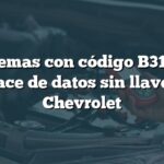 Problemas con código B3106 en enlace de datos sin llave de Chevrolet
