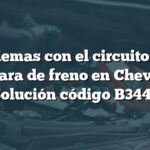 Problemas con el circuito de la lámpara de freno en Chevrolet: Solución código B3445