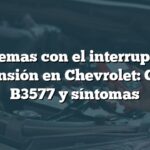 Problemas con el interruptor de suspensión en Chevrolet: Código B3577 y síntomas