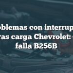 Problemas con interruptor lámparas carga Chevrolet: Código falla B256B