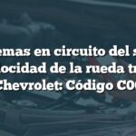 Problemas en circuito del sensor de velocidad de la rueda trasera en Chevrolet: Código C005A