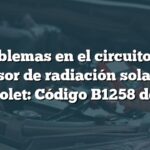 Problemas en el circuito del sensor de radiación solar en Chevrolet: Código B1258 de falla