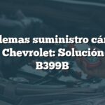 Problemas suministro cámara trasera Chevrolet: Solución código B399B