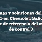 Problemas y soluciones del código B1415 en Chevrolet: Salida de voltaje de referencia del módulo de control 3