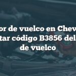 Sensor de vuelco en Chevrolet: Descartar código B3856 del sensor de vuelco