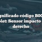 Significado código B0084 Chevrolet: Sensor impacto frontal derecho