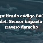 Significado código B0088 Chevrolet: Sensor impacto lateral trasero derecho