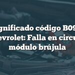 Significado código B0931 Chevrolet: Falla en circuito módulo brújula