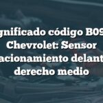 Significado código B0956 Chevrolet: Sensor estacionamiento delantero derecho medio