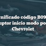 Significado código B097B: Interruptor inicio modo potencia Chevrolet