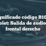 Significado código B1095 Chevrolet: Salida de audio panel frontal derecho