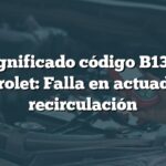 Significado código B1343 Chevrolet: Falla en actuador de recirculación