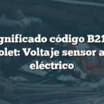 Significado código B2118 Chevrolet: Voltaje sensor asiento eléctrico