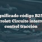 Significado código B2597 Chevrolet: Circuito interruptor control tracción