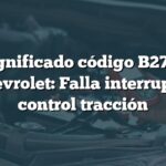 Significado código B2745 Chevrolet: Falla interruptor control tracción