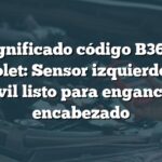 Significado código B3683 Chevrolet: Sensor izquierdo techo móvil listo para enganchar encabezado