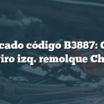 Significado código B3887: Circuito señal giro izq. remolque Chevrolet