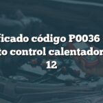 Significado código P0036 BMW: Circuito control calentador HO2S 12