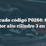 Significado código P0268: Circuito inyector alto cilindro 3 en BMW