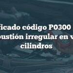 Significado código P0300 BMW: Combustión irregular en varios cilindros