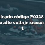 Significado código P0328 BMW: Circuito alto voltaje sensor golpes 1