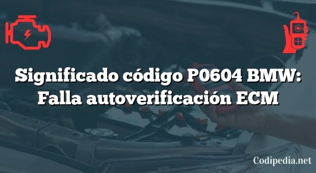 Significado código P0604 BMW: Falla autoverificación ECM