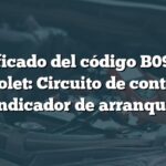 Significado del código B0977 en Chevrolet: Circuito de control del indicador de arranque