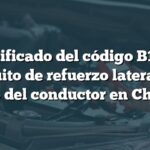 Significado del código B1805: Circuito de refuerzo lateral del asiento del conductor en Chevrolet