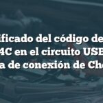 Significado del código de falla B124C en el circuito USB 2 y sistema de conexión de Chevrolet