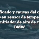 Significado y causas del código P007B en sensor de temperatura del enfriador de aire de carga BMW